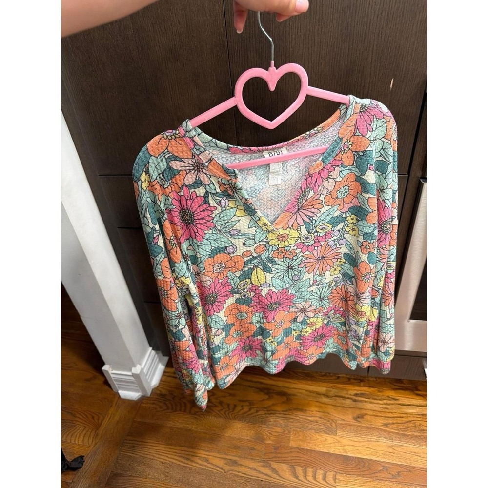 Bibi Floral Print Long Sleeve women's XL